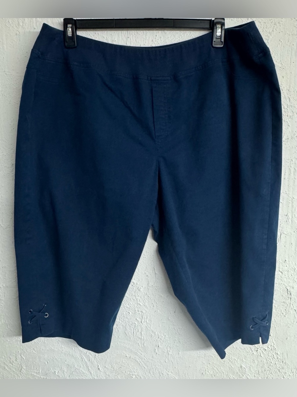 Women's Southern Lady Blue Lightweight Capri Plus Size Pants Size 20W